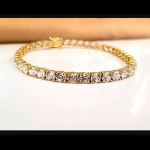 14k solid gold tennis bracelet